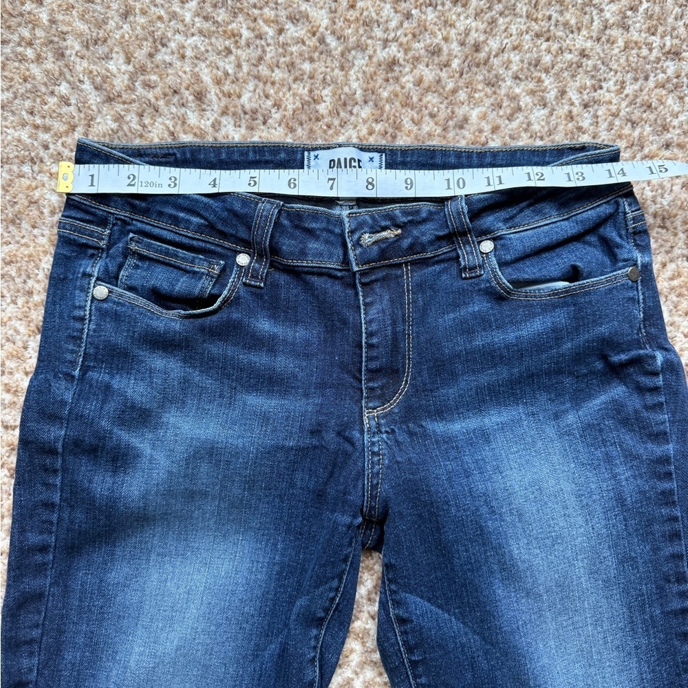 Paige Womens Jeans Peg Skinny Denim Blue Dark Wash 26*27 - Picture 5 of 6